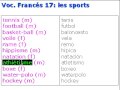 Francés vocabulario 17 - les sports