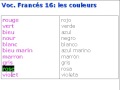Francés vocabulario 16 - les couleurs